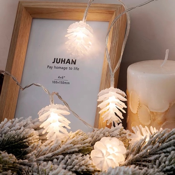 🆕Christmas pine cone decoration LED string lights 6m 40 bulbs - Picture 2 of 10
